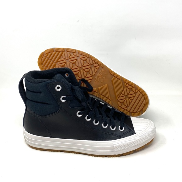 Converse Ctas Berkshire Boot High Top Black Junior Women's Leather Size 271710C - Picture 3 of 8